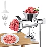 HOVCEH Meat Grinder Manual, Manual Meat Grinder, Mincer Machine, with Sausage Stuffer, Meat Mincers for Home Use, Sausage Maker Machine for Meat, Pepper, Vegetable