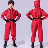 Lotusbloom Soldier Costume for Children, Adult Child Cosplay Carnival Halloween Tracksuits Red Romper, Red Jumpsuit, Guard Costume with Accessories for Carnival (10-12years)