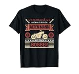Old Man Bobber Biker Motorcycle Grandpa T-Shirt
