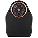 Salter 145 RGFEU16 Doctor Style Mechanical Bathroom Scale – Body Weighing Scales, 150 KG Capacity, Easy Read Dial, Rotating Pointer, Large Platform, For Weight/Fitness, No Battery Required, Rose Gold