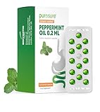 Purosure Enteric Coated Peppermint Oil Capsules - 84 Soft Gel Caps (0.2ml Each), Gastro-Resistant Natural Soothing Mint Sealed in Hygienic Blister Strips Supports Healthy Digestion