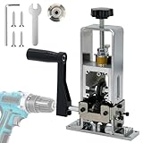 LILOOVKE Wire Stripper 1-25mm Tool Wire Stripper Machine for Hand Crank or Drill Powered Manual Can be Fixed or Removed Cable Stripper for Copper Scrap Recycling（Silver）