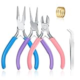 3 Pcs Jewellery Making Pliers for Jewellery Making, Jewelry Making Pliers Tools with Needle Nose/Chain Nose/Wire Cutter Plier for Jewellerys Beading Repair