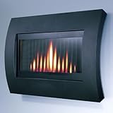 Flavel Natural Gas Fire - Curve Wall Mounted - Modern - Black