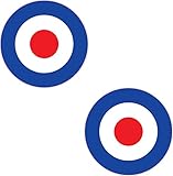 2X 4 RAF Mod The Who Lambretta Vespa Scooter Bike Roundel Vinyl Stickers Decals
