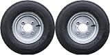 A pair of 4.80/4.00 x 8 inch trailer wheels and tyres with 6 ply tyre and 4 inch PCD (NOT SUITABLE FOR ERDE TRAILERS) Pt no. LMX1597 PLEASE DO NOT BUY UNTIL YOU HAVE CHECKED YOUR PCD