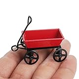 Odoria 1/24 Scale Dolls House Miniature Red Wagon Dollhouse Garden Accessories