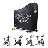 Cover for Peloton Bike，GRABADO Heavy Duty 420D Exercise Bike Covers Waterproof Outdoor,Spinning Bike Cover with Air Vent,Waterproof Strip and Windproof Buckle,Spin Bike Covers for Peloton，Nordictrack