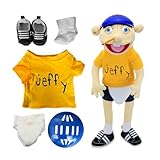 AVCXEC Jeffy Puppet Plush Toy Doll, 60 cm Jeffy Series Hand Puppet, Funny Puppets Toy, jeffy Hand puppet Plush Toy, Gift for Birthday, Christmas, Halloween and Party, for Boys and Girls, Yellow