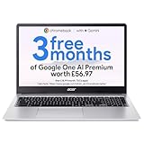 Acer Chromebook 315 CB315-4H Laptop - Intel Celeron N4500, 8GB, 128GB eMMC, Integrated Graphics, 15.6" Full HD, Chrome OS, Silver