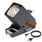35mm Slide and Film Viewer, 3X Magnification and LED Lighted Illuminated Viewing for 35mm Slides & Film Negatives, AA Battery or USB Powered Operation (Slide and Film Viewer)