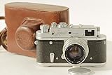 Camera ZORKI-4 Vintage USSR Film Camera with Lens Jupiter-8 2/50 Lens Silver