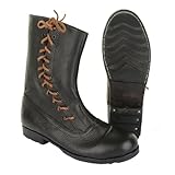 Epic Militaria Reproduction German Army WW2 1st Pattern Fallschirmjager Boots (Black, UK Footwear Size System, Adult, Men, Numeric, Medium, 10)