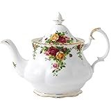Royal Albert - Old Country Roses Teapot Gift - Vintage Fine Bone China Pot - Large Size - Floral Pattern, 1.25 Litres