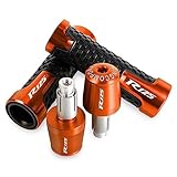 Universal Handle Grips Ends 7/8" Handlebar Rubber Gel Hand Grips Brake Hands FOR Y&AMAHA R125 YZF-R125 YZFR125 2014-2016 2017 2018 2019 (Color : Orange)