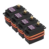 Deegoo [4-Pack] MG996R 55g Metal Gear Torque Digital Servo Motor for Futaba JR RC Helicopter Car Boat Robot