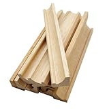 Trimming Shop Replacement Letter Tiles Holder Wooden Tray Alphabet Tile Stand Curved Rack for Word Spelling Games Art and Craft DIY Projects, 19cm Length, 4pcs