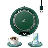 teasteam Coffee Mug Warmer for Desk USB Charging with 3 Temperature Settings and Display Portable USB Mug Warmer with 8hrs Auto Shut Off Office/Home Smart Touch Electric Cup Warmer for Coffee Tea Milk