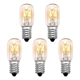 Goerpn 5Pcs 15W E14 Screw Salt Lamp Bulbs 230V, Scentsy Mini Wax Warmer Light Bulb Small Edison Screw SES Pygmy Bulb Warm White 2700K Dimmable, T20 E14 Fridge Oven Microwave Wax Burner Bulbs