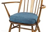 Inspirado Seat Pad for Ercol Windsor Dining Chair (Seat-width-451mm, 02-29 Bacardi-Navy Blue) - order several if a set is required