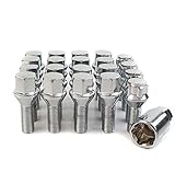 16 x Chrome Wheel Bolts Set with 4 x Locking Nuts for Vauxhall Carlton with Genuine & Aftermarket Alloy Wheels PN.SFP-16BM17+B17197