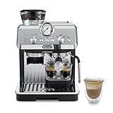 De'Longhi La Specialista Metal Barista Pump Espresso Machine, Bean to Cup Coffee and Cappuccino Maker, EC9155.MB, 1450W, Silver