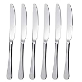 FOXAS Set of 6 Table Knife, Stainless Steel Dinner Knives, Stainless Steel Table knives, Table Cutlery Set of < Bon Appétit > Series, 23 CM