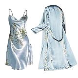 Womens Loungewear Long Sleeve Tops Ladies Silk Pyjamas Ladies Nightdress Long Silk Dressing Gown For Women Uk Womens Pyjamas Set 2 Piece Outfits Women Pyjama Loungewear Sets Girls Pyjama Mint Green