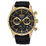 Seiko Men's Analog Quartz Watch with Silicone Strap SSB446P1