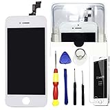 I Create LCD Touch Screen Digitizer Frame Assembly Full Set Replacement for iPhone 5s Screen White