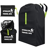 YooGoal Stroller Travel Bag for Airplane, Waterproof Pushchair Cover with Shoulder Strap, Large Pram Gate Check Bag for Airplane Infant Buggy Stroller Storage