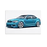KYNA Sports Car Poster for BMW 1M Supercar Racing Car Poster Decorative Painting Canvas Wall Posters And Art Picture Print Modern Family Bedroom Decor Posters 24x36inch(60x90cm)