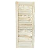 Proper Tools Louvre Door, Pine Wood, Vented Open, Ready to Paint Internal Louvre Cupboard Doors, Slatted Wardrobe Doors - 1700 x 444mm