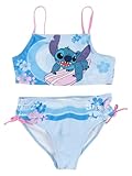 Disney Lilo & Stitch Bikini for Girls - Children's Two Piece Swimsuit Blue, blue, 134 cm-140 cm