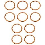 LT Easiyl 10Pcs 43mm Motorcycle Exhaust Gaskets Compatible with Honda CB 650 F 650 FA Motorcycle Exhaust Muffler Gasket Exhaust Pipe O-Ring Washer Seal Ring
