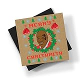 Mike Tyson Square Christmas Card - Novelty Funny Merry Chrithmith Xmas Festive Famous Boxer Boxing Match Personalised/Blank Message Craft Card Black Envelope (Blank Message)