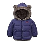 Kids Winter Coats with Hood Lambs Down With Cap And Ears For Boys And Girls Warm Thick Jackets Winter Clothes Windproof Outwear 2-7 Years