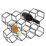 DIVCHI Wine Rack 11 Bottle Holder No Need Assembly Modern Metal Wire Wine Storage for Countertop Table Top Coffee Bar & Kitchen | Champagne Racks | Beer Stand (Black)