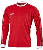 Mitre Prostar Celsius Unisex Child Football Shirt - Scarlet-White, XS Yth 24"-26" inch