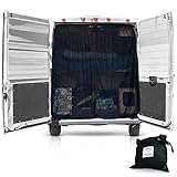 Living in a Bubble Van Bug Screen for FIAT Ducato, Opel Movano, and Peugeout Boxer (High Roof). Rear Door Flyscreen Mosquito Net, Center Zipper Closure