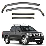 Ispeed Wind Deflectors For Nissan Navara D40 2005-2014 4 Door Pick-up 4pc set - Keep Your Car Ventilated in Rain - Reduce Wind Turbulence - Tinted In-Channel Type