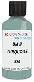 SCOOBYS PAINTS BACK IN THE MIX Touch Up Paint Compatible With Bmw Turquoise Green 326 Scratch Fix Automotive Car (30Ml)