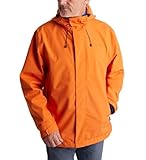 Rohan Men's Farne Lightweight Waterproof Jacket, Lightweight Rain Jacket, Breathable With Adjustable hood - Spiced Orange, Large