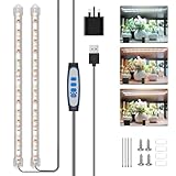 Kullsinss Grow Lights for Indoor Plants, 6000K/3000K/660nm Full Spectrum LED Plant Grow Light Strips with 10 Dimmable Levels, 3/9/12H Timer, 120 LEDs Sunlike Grow Lamp for Hydroponics Succulent