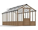 Canopia Outdoor Greenhouse Cedar Wood Frame UV-Protected Polycarbonate Panels Natura (Cedar Clear, 8x22 (2.4x6.4m))