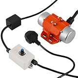 MXBAOHENG 30W Single Phase Electric Vibration Motor 20KG Adjustable Vibration Force Concrete Vibrating Motor for Shaker Table Vibrating Screen Sand Screening Machine (UK Plug)