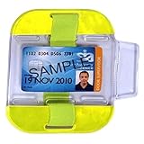 ID/SIA License Badge Holder - Arm Band - High Viz Yellow