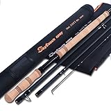 MAXIMUMCATCH Two-handed Switch & Spey fly rods fast action Fly Fishing rod with cordura tube (Skytouch Spey, 15ft 10wt 4pcs)
