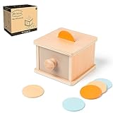 YAANI Montessori Coin Box, Imbucare Box, Object Permanence Box, Montessori Toys for 1 Year olds, Baby Activity 12 Months