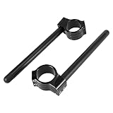 Motoforti 1 Pair 50mm Motorcycle Handlebar Clip Ons Handle Bar Universal Black